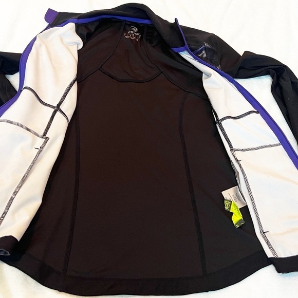 MPG Sport Shell Purple Black Gray Full Zip Casual Athletic Jacket Small - Picture 7 of 17